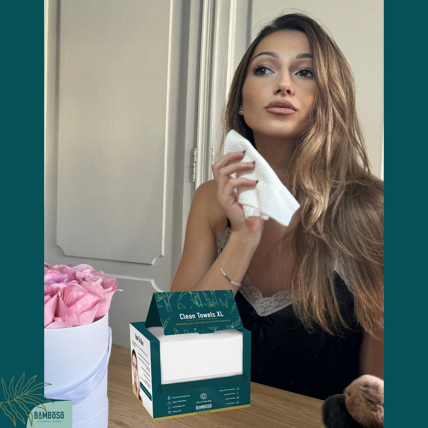 Toallas Faciales Desechables de Bambú – Limpieza Natural y Suave