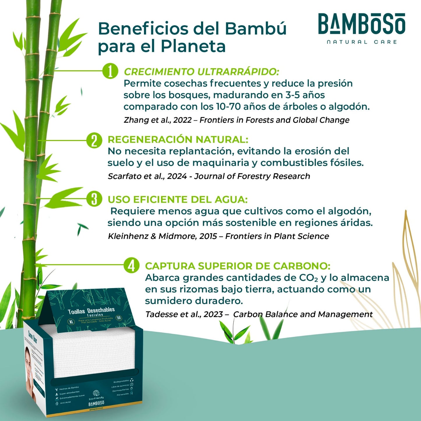 Toallas Faciales Desechables de Bambú – Limpieza Natural y Suave
