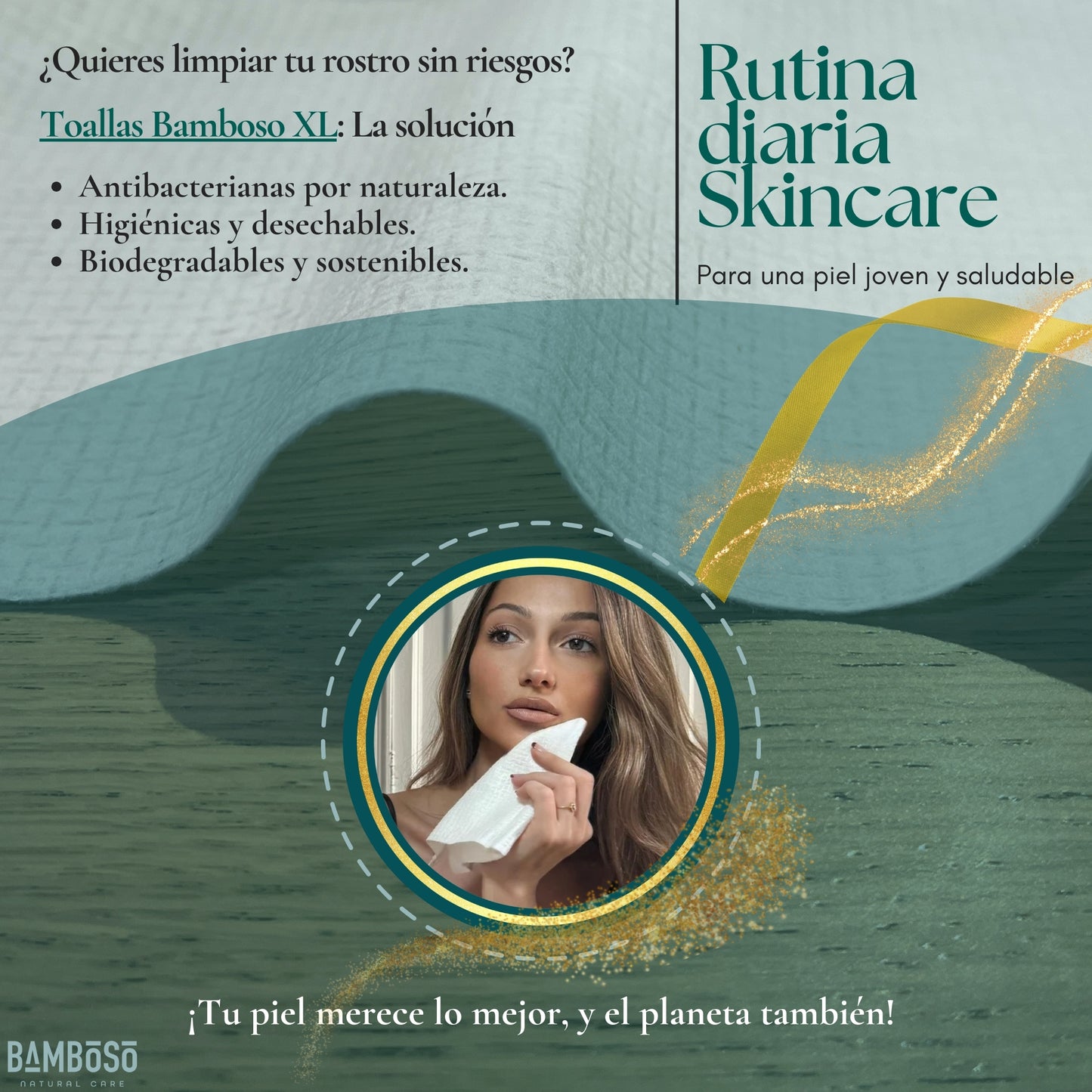 Toallas Faciales Desechables de Bambú – Limpieza Natural y Suave