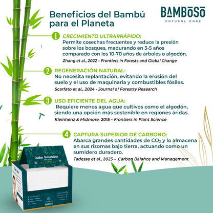 Toallas Faciales Desechables de Bambú – Limpieza Natural y Suave